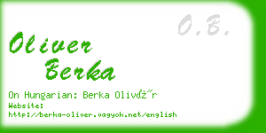 oliver berka business card